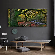 Nordic landscape oil painting big tree stream art canvas painting living room corridor office home decoration mural 2024 - buy cheap