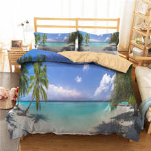 Holiday Beach Bedding Set Sunset Coconut Tree Duvet Cover Home Bed Quilt Cover Nordic 150 Bed Set Queen King Size Bedroom Decor 2024 - buy cheap