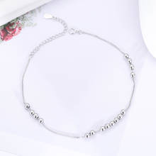 Nova moda jóias bonito 925 prata esterlina pulseiras bola personalidade simples doce pulseiras 2024 - compre barato