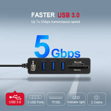 Универсальный мини-usb-хаб 3,0 высокое Скорость usb-разветвитель 3 Порты и разъёмы концентратор с устройство для чтения карт SD TF 6 Порты и разъёмы 2,0 хаб адаптер для ПК 2024 - купить недорого