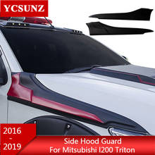 2019 Side Hood Guard Cover for Mitsubishi l200 Triton 2016 2017 2018 2019 Side Vent Accessories For Mitsubishi L200 2019 Ycsunz 2024 - buy cheap