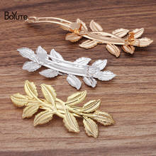 BoYuTe Custom Made (100 Pieces/Lot) 80*31MM Iron Metal Leaf Hair Clip Factory Direct Diy Jewelry Accessories Wholesale 2024 - buy cheap