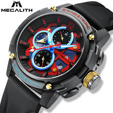 Megalith relógio esportivo masculino de quartzo, militar à prova d'água 30m luxuoso e luminoso de marca superior 2024 - compre barato