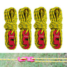 Cuerda de escalada profesional para exteriores, cuerda de seguridad Paracord de supervivencia de alta resistencia con hebilla de cuerda de viento para tienda, 3mm de diámetro, 4 unids/set por juego 2024 - compra barato