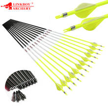 12pcs Linkboy Archery Carbon Arrows ID6.2mm Spine300-800 30/32inch Compound Bow Longbow Arrow Accessories Hunting 2024 - buy cheap