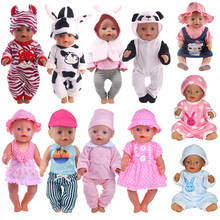 Ropa para muñecas, pijamas, unicornio, se ajustan a American Of Girl de 18 pulgadas y muñeca bebé recién nacido de 43Cm, juguetes de nuestra generación para niñas de Navidad, DIY 2024 - compra barato