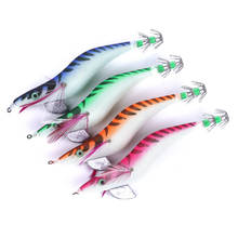 20Pcs Squid Jigs 3.5# Wood Shrimp Artificial  Jigging Squid Hook Trout Fishing Lure Fishing Tackle Squid Lure 2024 - buy cheap