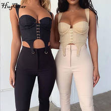 Hugcitar 2020 sleeveless patchwork sexy crop tops summer women fashion streetwear outfits club bodycon camis 2024 - buy cheap