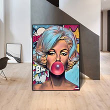 Canvas Painting Pop Culture Wall Art Bubble HD Printing Marilyn Monroe Poster Graffiti Home Decor For Bedroom Modular Pictures 2024 - buy cheap