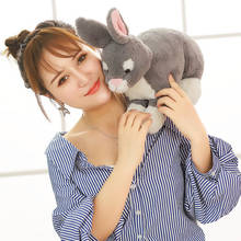 The new rabbit plush toy simulation white rabbit blue gray long-eared doll cute pink rabbit ornaments  soft Pillow Soothing doll 2024 - buy cheap