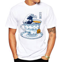 TEEHUB-Camiseta con estampado de La Gran Kanagawa para hombre, camisa de manga corta con cuello redondo, creativa, de verano, gran oferta 2024 - compra barato