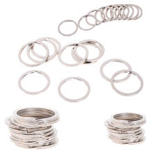 10 pces 1.5x25mm tom de prata anéis chaves rachados 2024 - compre barato