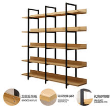 Steel wood bookshelf simple storage frame subway art multi-layer shelf bookcase partition storage rack storage shelf living room 2024 - buy cheap