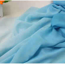 2 Yards Soft 100D Chiffon Fabric Colorful Yarn Fabric solid Color wedding Dress Skirt Dance dress Lining Blouse Curtain Fabric 2024 - buy cheap