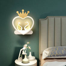 Luminária de parede moderna, candelabro criativo de cisne para sala de estar, quarto, cabeceira, iluminação de alta potência de led 2024 - compre barato