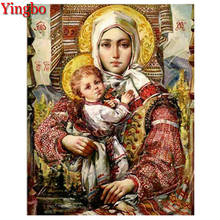 5D diy diamond painting Madonna and child diamond embroidery bead 5d cross stitch mosaic 3d picture full square round drill 2024 - buy cheap