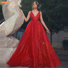Vestido De Noche largo rojo con lentejuelas brillantes para mujer, Vestidos De Noche personalizados, Vestidos De Gala para Fiesta De Noche, 2020 2024 - compra barato