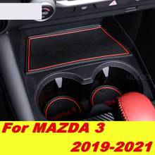 Alfombrilla de ranura para puerta de coche, caja de almacenamiento antideslizante, accesorios interiores modificados, para Mazda3, Mazda 3, 2019, 2020, 2021 2024 - compra barato