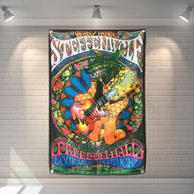 "Psychedelic" rock band poster banner 4 holes hanging flags 56X36 inches Games billiards hall decor wall background 2024 - buy cheap