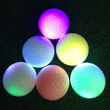 MagiDeal Colorful LED Light Up Golf Ball Night Training Practice Ball Official Size Tournament Ball Outdoor Indoor 2024 - buy cheap
