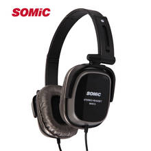 Mh513 somic mini portátil dobrável bandana fone de ouvido com fio fones de ouvido com microfone controle voz 3.5mm plug para telefone 2024 - compre barato
