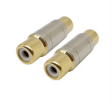 2Pcs/lot RCA Female Connectors RCA Female Jack to RCA Female Socket Straight Adapter Audio Speaker Cable Extender 2024 - buy cheap