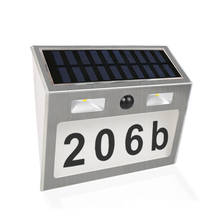 LED Outdoor Doorplate Solar Lamp Waterproof House Number Plaque Light LED Solar Light Motion Sensor Lights  For Home Garden Door 2024 - buy cheap