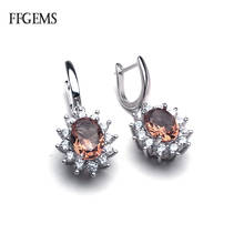 FFGems Real 925 Silver Sterling Created Zultanite Dangle Earrings Fine Jewelry Women Wedding Wholesale 2024 - buy cheap