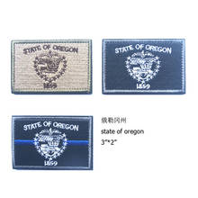 Oregon bordado remendos emblemas emblema militar do exército 8cm acessório hoop e laço tático moral estados da américa eua 2024 - compre barato