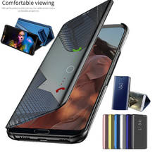 Умный зеркальный флип-чехол для Huawei P30 P20 P10 Lite Pro P10 P9 Plus Honor V30 9X 20 Pro 8X max V10 10 Lite Psmart Z 2024 - купить недорого