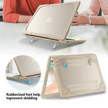 Capa protetora para notebook com suporte de 13.5 polegadas, dobrável, resistente a quedas, para microsoft surface modelo 1769, 1867 2024 - compre barato