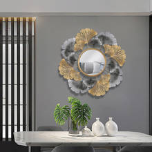 Espelho decorativo em forma de flor, 74cm, metal, decoração, arte inovadora, espelho redondo, casa, quarto, decorativo, espelho de parede 2024 - compre barato