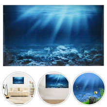 Aquarium Background Sticker Coral Reef Fish Tank 3D Background Painting Sticker Wallpaper Aquarium Poster Decor 2024 - buy cheap