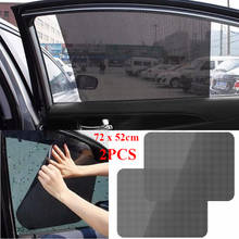 Parasoles negros para ventana trasera de coche, accesorio de protección de visera adhesiva estática, 2 piezas 2024 - compra barato