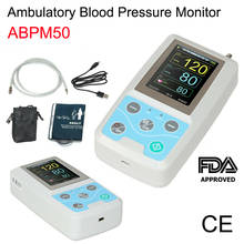 Цифровой монитор артериального давления на руку ABPM50, Автоматический Сфигмоманометр, пульсометр, тонометр BP NIBP + манжета 2024 - купить недорого
