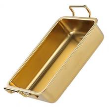 Bandejas de servicio antiadherentes, bandeja de Metal rectangular multifuncional de acero inoxidable para Cocina 2024 - compra barato