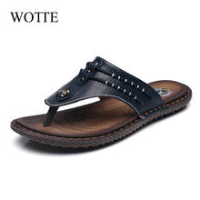 WOTTE-Chanclas de verano para Hombre, zapatillas de alta calidad, sandalias de playa, zapatillas antideslizantes, Zapatos informales 2024 - compra barato