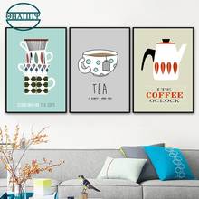 Coffee Tea Cups Cartoon Poster Nordic Canvas Painting Home Wall Art  Posters And Prints Decorative Pictures Unframed 2024 - buy cheap