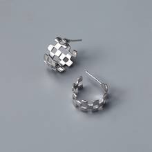 Morivovog Sterling 925 Silver Openwork Stud Earrings Retro Geometry Anti-allergy Earrings for Women Minimalist Jewelry Bijoux 2024 - buy cheap