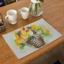 Fuwatacchi-tapete de mesa con patrón de torre de girasol para comedor, Mantel Individual de servilleta rosa, Decoración de cocina, accesorios de comedor, tapetes 2024 - compra barato