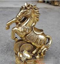 7.6”Old China Fengshui Pure copper The Chinese Zodiac Horse statue 2024 - buy cheap