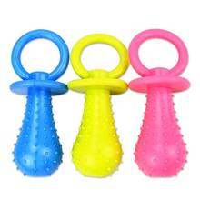 Dog Toys Pet Chewing Toy Rubber Molar Pet Toy Sounding Teat Nipple Shape Teething Train Random Color Hot 2024 - buy cheap