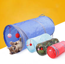 Brinquedo para gato de estimação, anel de papel de túnel de dois sentidos, pode ser armazenado, dobrável, canal de gato, brinquedo zhiyi para gatos, 8 cores 2024 - compre barato