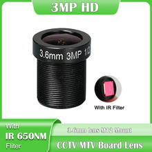 3MP IR 3,6 мм lens1/2,5 "объектив платы видеонаблюдения MTV с ИК-фильтром HD-камера M12 крепление для IP-камеры 720P / HD 1080P CCTV 2024 - купить недорого