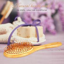 1Pc Natural Healthy Bamboo Wooden Handle Needle Bristle Massage Scalp Anti-static Hair Brush Comb Improve Hair Loss Comb Tool 2024 - buy cheap