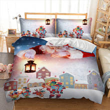 Conjunto de cama de natal para crianças com 3 peças, inclui fronha, capa de edredom, king e queen 2024 - compre barato
