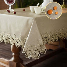 Toalha de mesa de pvc estilo europeu, decoração retangular à prova d'água e renda para festa, cozinha, mesa de café e natal 2024 - compre barato