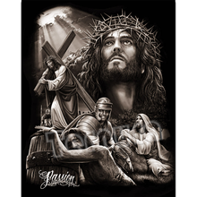 DIY Full Square drill religious Picture Decor Gift 5d Diamond Embroidery black white Jesus Mosaic Cross Stitch Diamond Painting 2024 - buy cheap