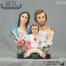 Three family statue of mother Mary Joseph saint Christian Catholic prayer Figure Statue art Sculpture home decoration 2024 - buy cheap