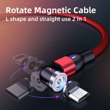 Cable magnético de carga rápida 3A, Cable de datos tipo C giratorio de 540 grados, Cable de carga Micro USB, Cable Digital de 0,5 m/1m 2024 - compra barato